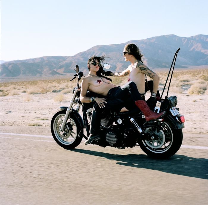 Girls on a motorcycle in Aguascalientes